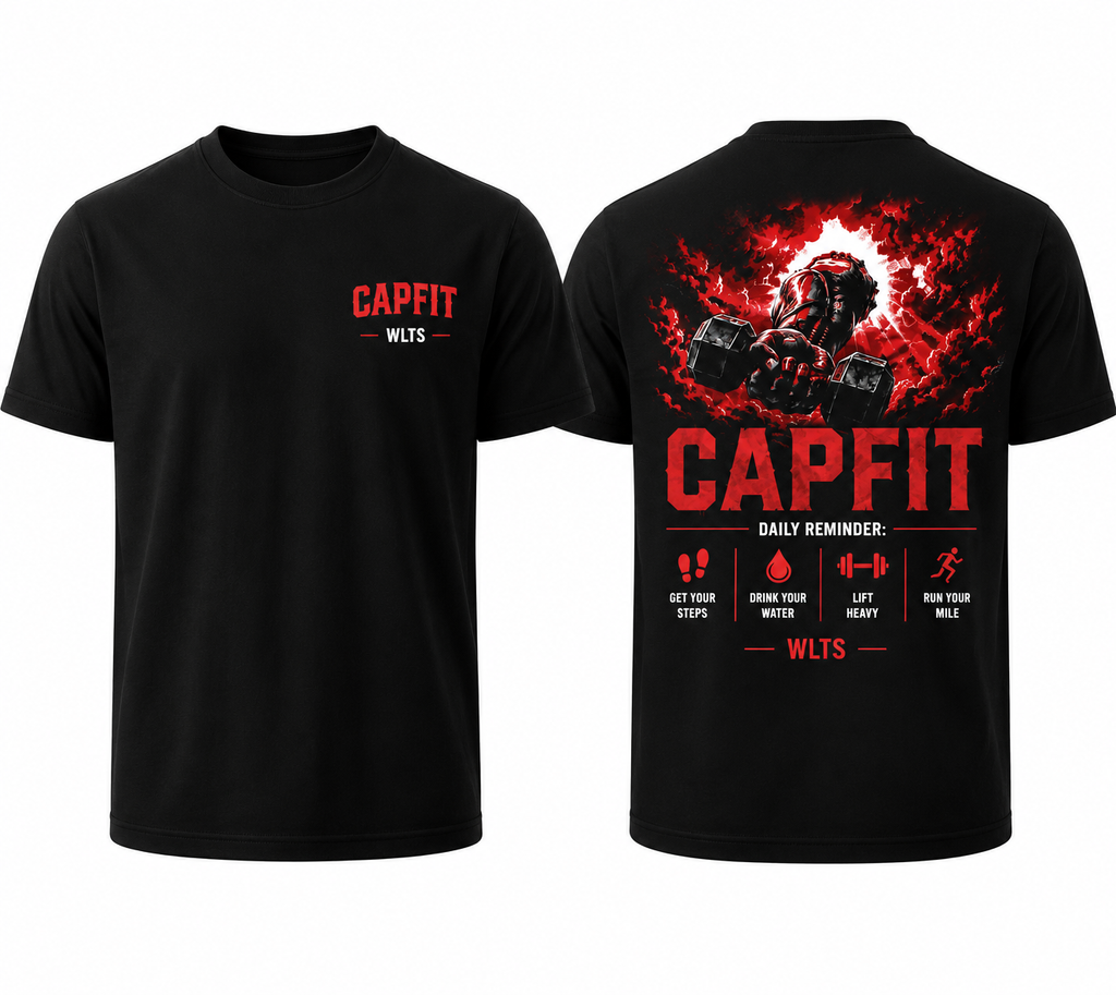 CAPFIT Daily Reminder Tee – Black