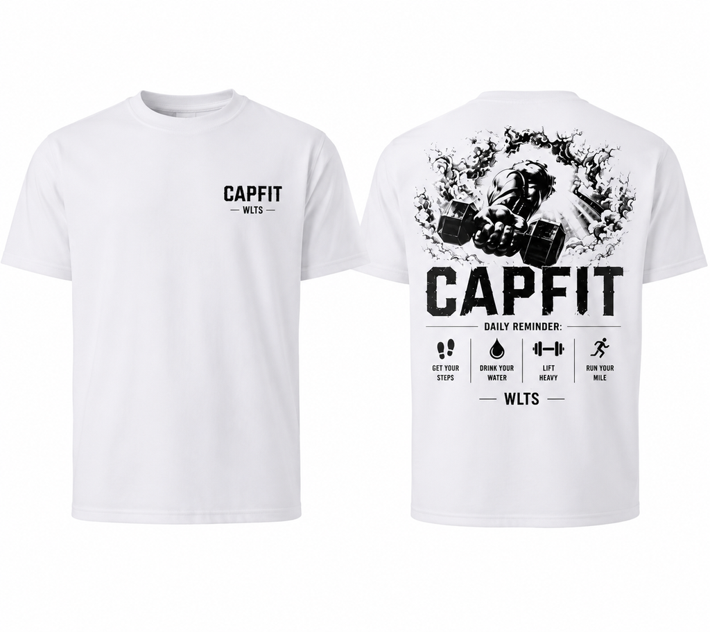 CAPFIT Daily Reminder Tee – White