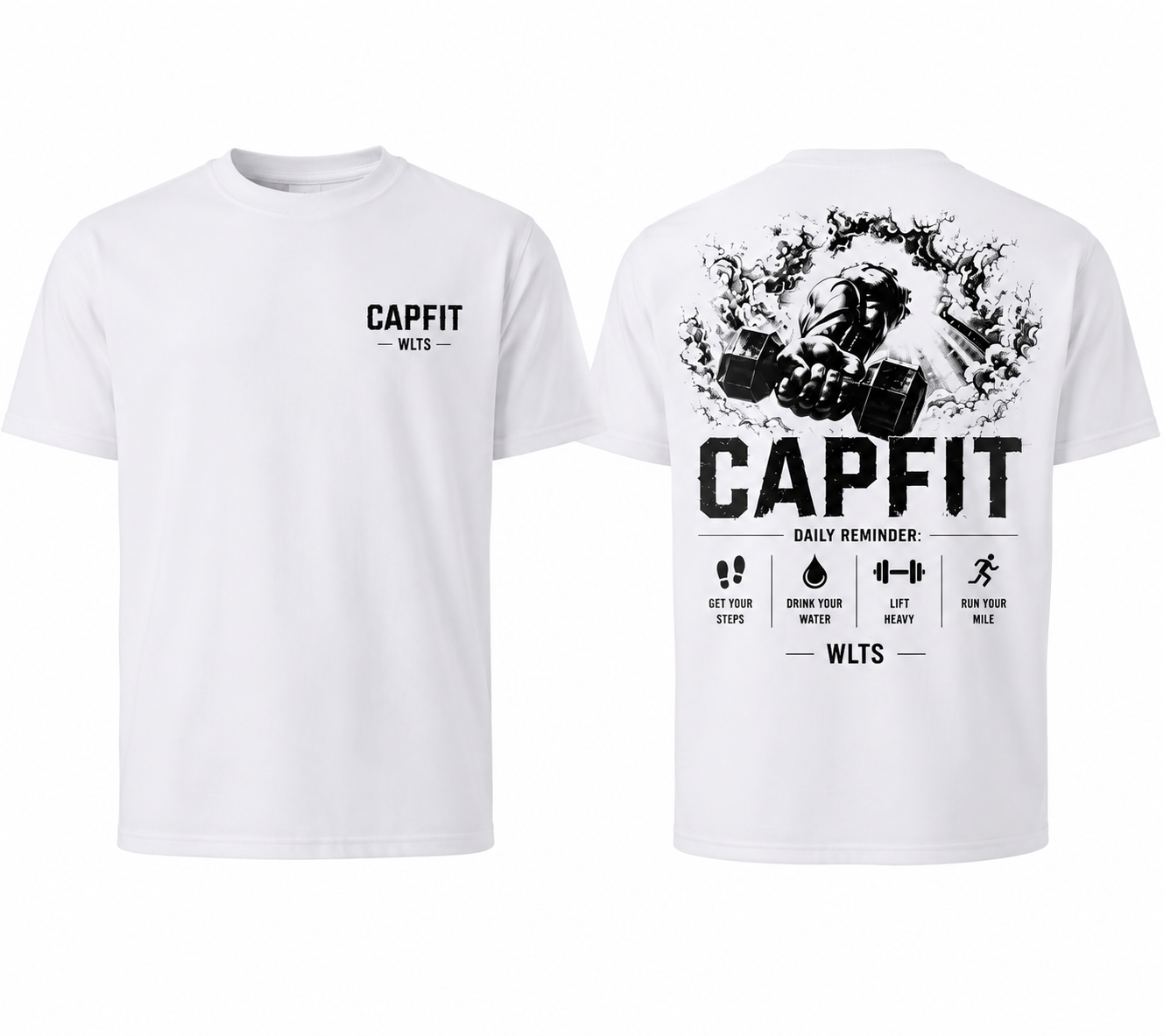 CAPFIT Daily Reminder Tee – White
